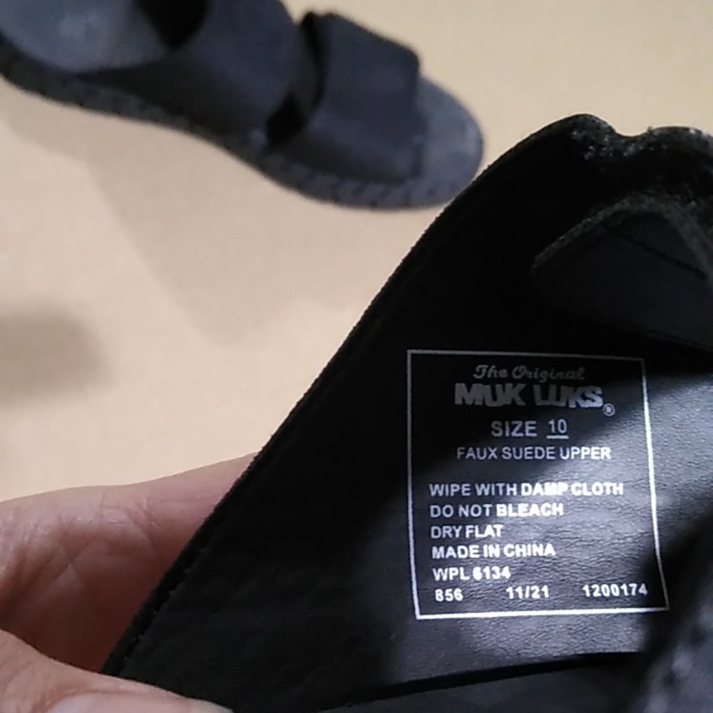Muk Luks Flexi Central Park Sandals Black size 10 - Picture 6 of 11